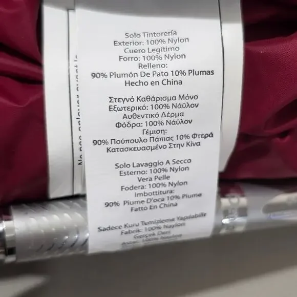 Mackage Queren convertible down puffer coat vest leather trim - red - small - Picture 10 of 16